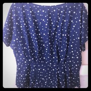 Beautiful blue EShakti peplum blouse